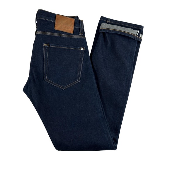 Baldwin Jeans Mens 29x34 The Reed Classic Straight Japanese Selvedge USA Slim